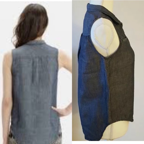Madewell Sleeveless Chambray Top XS - Picture 5 of 8
